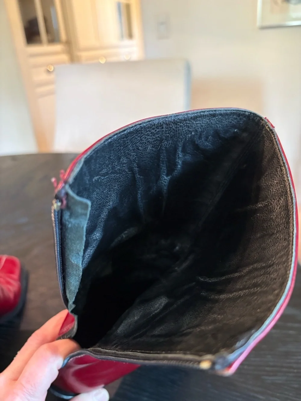 COACH Virginia J021 Burgundy Leather Square Toe Boots Made in Italy Size 6B - Picture 12 of 15